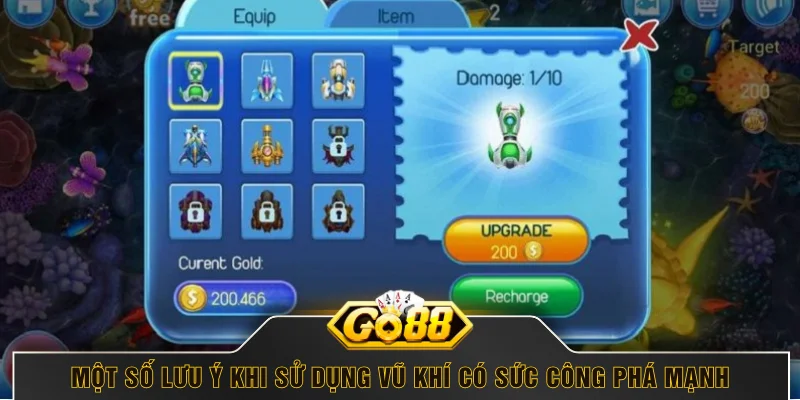 Một số lưu ý khi sử dụng vũ khí có sức công phá mạnh